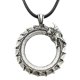 thumbnail image 1 of Pagan Ouroboros Dragon Pendant Goth Necklace Men Gothic Accessories, 1 of 5