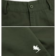 thumbnail image 3 of Men's Classic Cotton Regular Fit Embroidered Casual Fashion Chino Shorts (Dark Olive, 30), 3 of 3