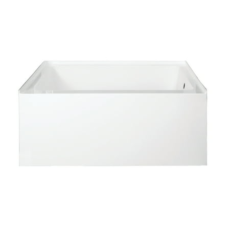 Aqua Eden VTDE483222R 48-Inch Acrylic Rectangular 3-Wall Alcove Tub, Right Hand Drain Hole in Glossy White