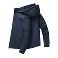thumbnail image 5 of Blczomt Blue Jacket for Men Windbreaker Zip Up Jacket Hooded Casual Stylish Lightweight Fashion Men's Coat Clearance M, 5 of 7