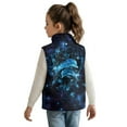 thumbnail image 2 of Uorisanigo Unisex Boys Girls Zippered Vest Sleeveless Jacket Puffy Fleece Stand Up Collar Jackets Blue Dolphin Flowers Vests Fuzzy Outwear with Pockets Fall Fashion Outfits Clothes, 2 of 7