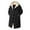 Black, variant on Mens Trench Coat with Hood Notched Lapel Casual Windbreaker Fall Classic Long Jacket Overcoat Cardigan Dark Gray XXXL