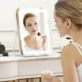 thumbnail image 2 of Gymax 16'' x 12'' 3-Color LED Vanity Mirror 360° Rotation Dimmable Touch Control White, 2 of 9