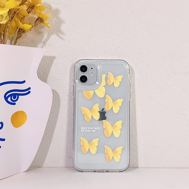 Compatible for iPhone 11 Case, with Clear Cute Butterfly Pattern