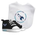 thumbnail image 2 of BabyFanatic 2 Piece Bib and Shoes - NBA Charlotte Hornets - White Unisex Infant Apparel, 2 of 3