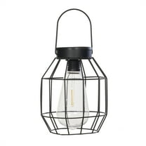 Better Homes & Gardens Solar Powered Warm White LED Outdoor Pendant Light, Black