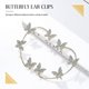 thumbnail image 4 of 1 Pair Butterfly Ear Cuff, Sparkling Zircon Ear Cuff Earrings Vintage Butterfly Ear Clips Ear Cuff Without Ear Hole Butterfly Ear Cuffs for Ladies Wom, 4 of 5