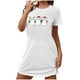 thumbnail image 1 of Camisón corto de talla grande para mujer, camisón de manga corta con estampado de pecho a la moda, camisón para mujer, 1 of 3