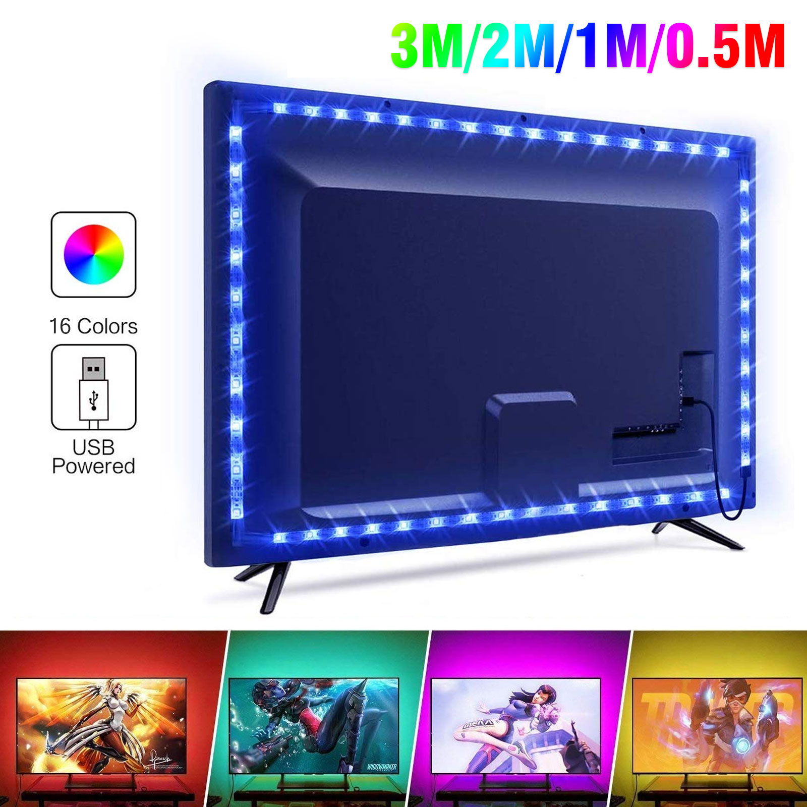 EEEkit LED TV Strip Back Light, Flexible Waterproof 5050 SMD RGB TV