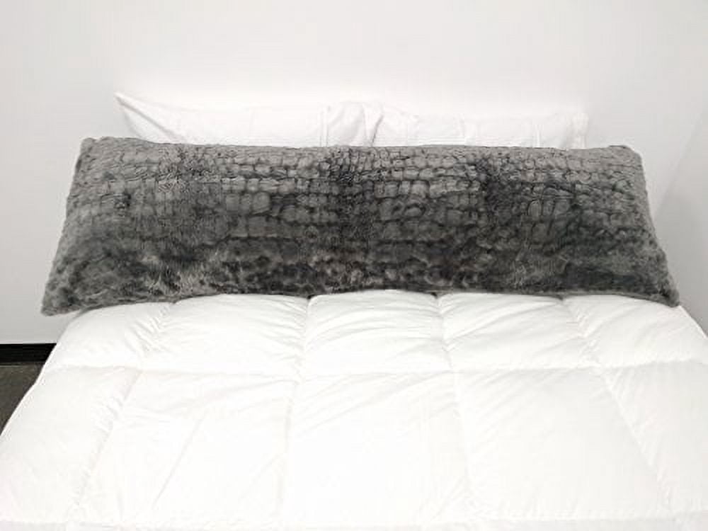 Pillowtex  Body Pillow with Plush Cover (20 Inches x 60 Inches Grey)