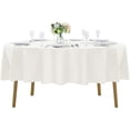 thumbnail image 1 of 70 inch Round Tablecloth Washable Polyester Table Cloth Decorative Table Cover for Wedding Party Dining Banquet（6 Pack 70 inch,Ivory）, 1 of 4