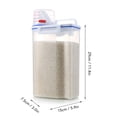 thumbnail image 3 of Rice Container Bin With Pour  And Measuring Cup, Rice Dispenser, Cereal Dry Storage Airtight Bin, Transparent Grain Storage Box For Kitchen, Oatmeal, Grain, Flour, 3 of 8