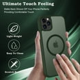thumbnail image 4 of for iPhone 11 Pro Max Case Super Magnetic [Compatible with MagSafe] TPU Protective Translucent Matte Smooth Phone Case for iPhone 11 Pro Max, Green, 4 of 5