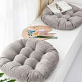 thumbnail image 4 of Nvzi Floor Pillows Cushions Round Chair Cushion Outdoor Seat Pads for Sitting Meditation Yoga Living Room Sofa Balcony 22x22 Inch, Grey, 4 of 5