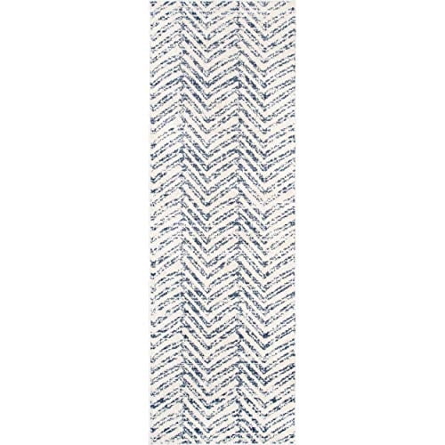 alfombra geométrica de nuloom Rosanne, 2 '6 "x 10', azul nuLOOM Ver descripción