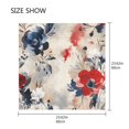 thumbnail image 2 of Square Scarf Headscarf Shawl Printed Scarf 23.62×23.62 Inches Fashionable Decorative Scarf Beautiful Red and Blue Flowers, 2 of 5