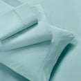 thumbnail image 5 of Superior 3-Piece 600 Thread Count Breathable Cotton Blend Sheet Set, Twin, Light Blue, 5 of 7