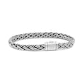 thumbnail image 1 of Sterling Silver 925 DEVATA Bali 6mm Double Wheat Oval Chain Bracelet Women WHK5246A (Size M/7.5"), 1 of 5
