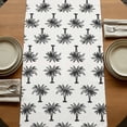 thumbnail image 5 of Table Runners 108 Inches Long Dress Scarves, Palm Tree Farmhouse Coffee/Dining/Kitchen Table Runner for Living Room, Farmhouse Summer Botanical Green Tropical Plants 13x108 Inch, 5 of 9