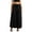 Black, variant on Elippeo Women Loose A-Line Skirt Solid Color Casual Summer Elastic Drawstring Skirt for Beaches Club Streetwear