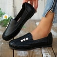 thumbnail image 4 of Women's Orthopedic Leather Loafers Slip On Flats Casual Comfort Walking Shoes Barefoot Feel Slip On Shoes Women Comfort Shoes for Women Anti-Slip Rubber Sole Orthopedic Shoes for Women Wide Width 36, 4 of 8