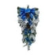 thumbnail image 1 of Corona navideña nevada para puerta de entrada, corona de invierno decorada con guirnalda de bolas de lazo Azul, 1 of 9