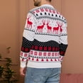 thumbnail image 5 of Mens Christmas Ugly Sweaters Vintage Long Sleeve Crewneck Snowflake Knit Pullover Sweaters Winter Warm Cozy Xmas Gifts Sweaters for Men, 5 of 7