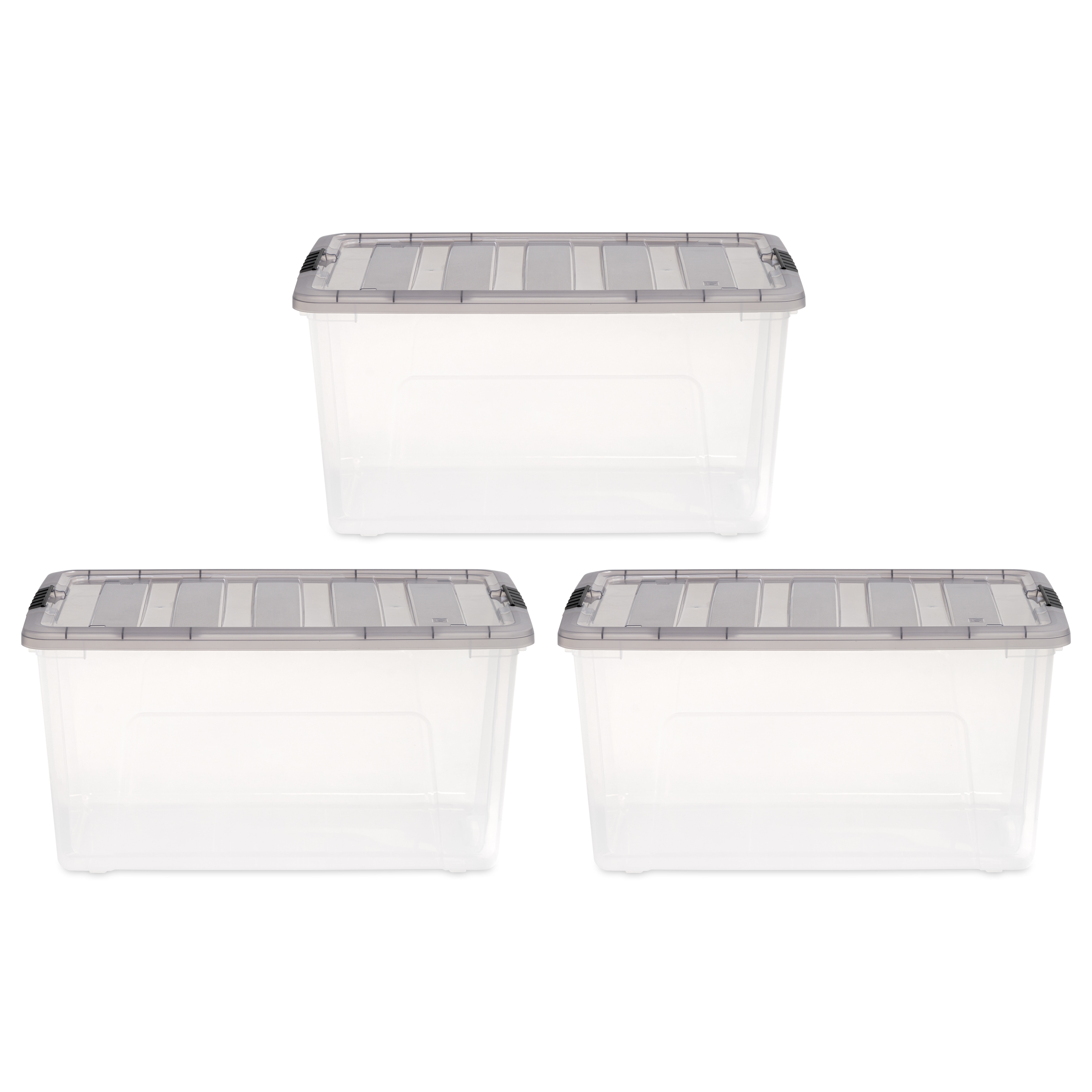 Citylife 22.2 QT 6 Packs Plastic Storage Bins with Lids and Secure Latching  Buckles Clear Stackable Storage Containers for Organizing Durable Storage