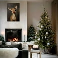 thumbnail image 4 of Vintage Winter Fawn Posters Christmas Pine Tree Canvas Wall Art Rustic Scene Decorations Prints Painting for Christmas Home Bedroom Dorm Wall Decor, 4 of 7