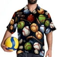 thumbnail image 4 of Baseball Men's Short Sleeve Hawaiian Beach Shirt Casual Printed Button Down Summer Unisex Casual Shirt, 4 of 6