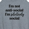 thumbnail image 3 of Instant Message - Not Anti Social Selectively Social - Women's Racerback Tank Top, 3 of 6
