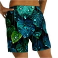 thumbnail image 4 of Men's Hawaiian Printed Shorts Drawstring Elastic Waist Casual Loose Boardshorts Summer 2025 Fashion Beachwear Multicolor,3XL, 4 of 5