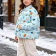 thumbnail image 5 of Frnrwgo Boys 2-8Y Quilted Padded Jacket Stand Collar Snap Front Printed Soft Comfortable Fall Winter Coat, 5 of 9