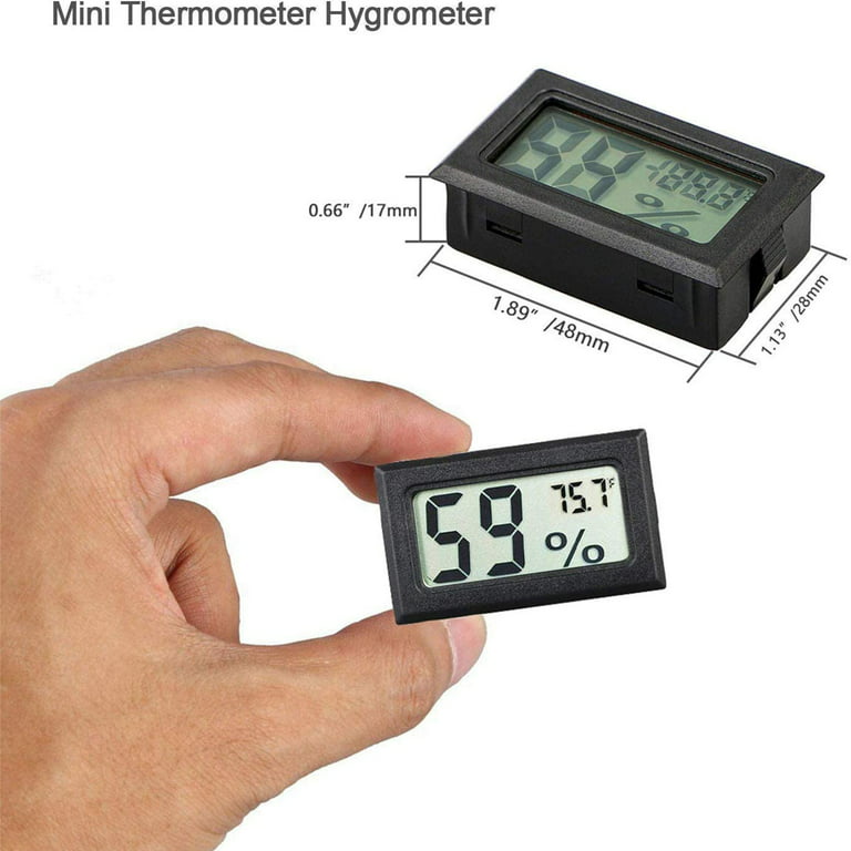 Elbourn 1Pack Mini Thermometer Hygrometer, Small LCD Digital Temperature  Humidity Meter Thermometer and Humidity Gauge Celsius Display for  Cars/Home/Office/Greenhouse/Incubator() 