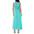 thumbnail image 4 of INSPIRE CHIC Women's Lace V Neck Sleeveless Cocktail Wedding Guest Gown Dresses M Light Green, 4 of 7