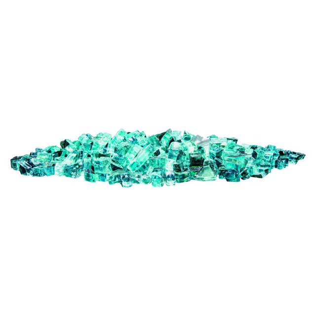 Fire Bowl Filler Bond LavaGlass, vidrio tallado clásico, azul