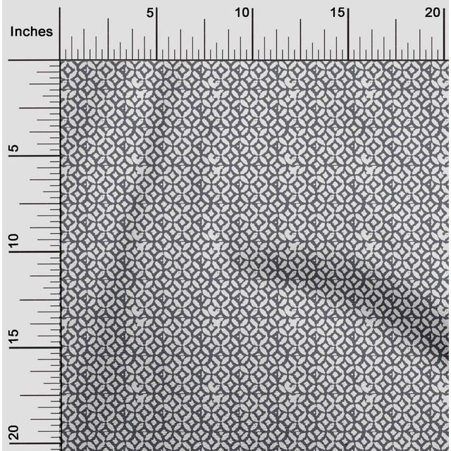 oneOone Tissu Polyester Lycra Imprimé Géométrique Bloc Tissu BTY 56 Pouces de Large