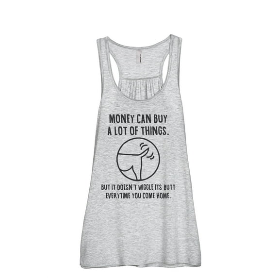 Thread Tank Money Wiggle Butt Women's Sleeveless Flowy Racerback Tank Top Sport Grey Large
