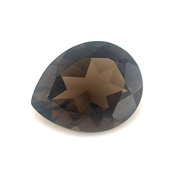Certified Real 2 Carat Smoky Quartz Pear Shape Brilliant Cut 10x8 mm Loose Gemstone