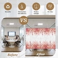 thumbnail image 5 of Red Eucalyptus Leaves Window Privacy Film, Spring Floral Summer Botanical Static Cling UV Sun Blocking Heat Control Window Tint Day and Night, Non-Adhesive One Way Windows Privacy Cover 17.7''x78.7'', 5 of 7