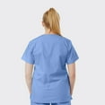 thumbnail image 5 of SPECTRUM UNIFORMS Scrub Tops Medical Unisex V-Neck Yoga Soft Fabric Medical Professionals Hospital and Lab Workwear Nurse Top Ceil Blue, 5 of 5