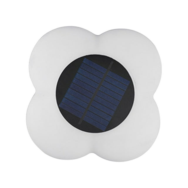 Solar Powered Floating Pool Light Four Leaf Clover Shape Color Changing Led Lights With Remote Control Waterproof For Swimming Pool Pond Outdoor Decoration