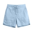 thumbnail image 5 of HBBIKVI Cargo Bermuda Shorts for Women Drawstring Paper Bag Waist Shorts With Elastic Waist Elastic Band Exterior Pocket Adjustable Waist Relaxed Fit for Travel Vacation, 5 of 9