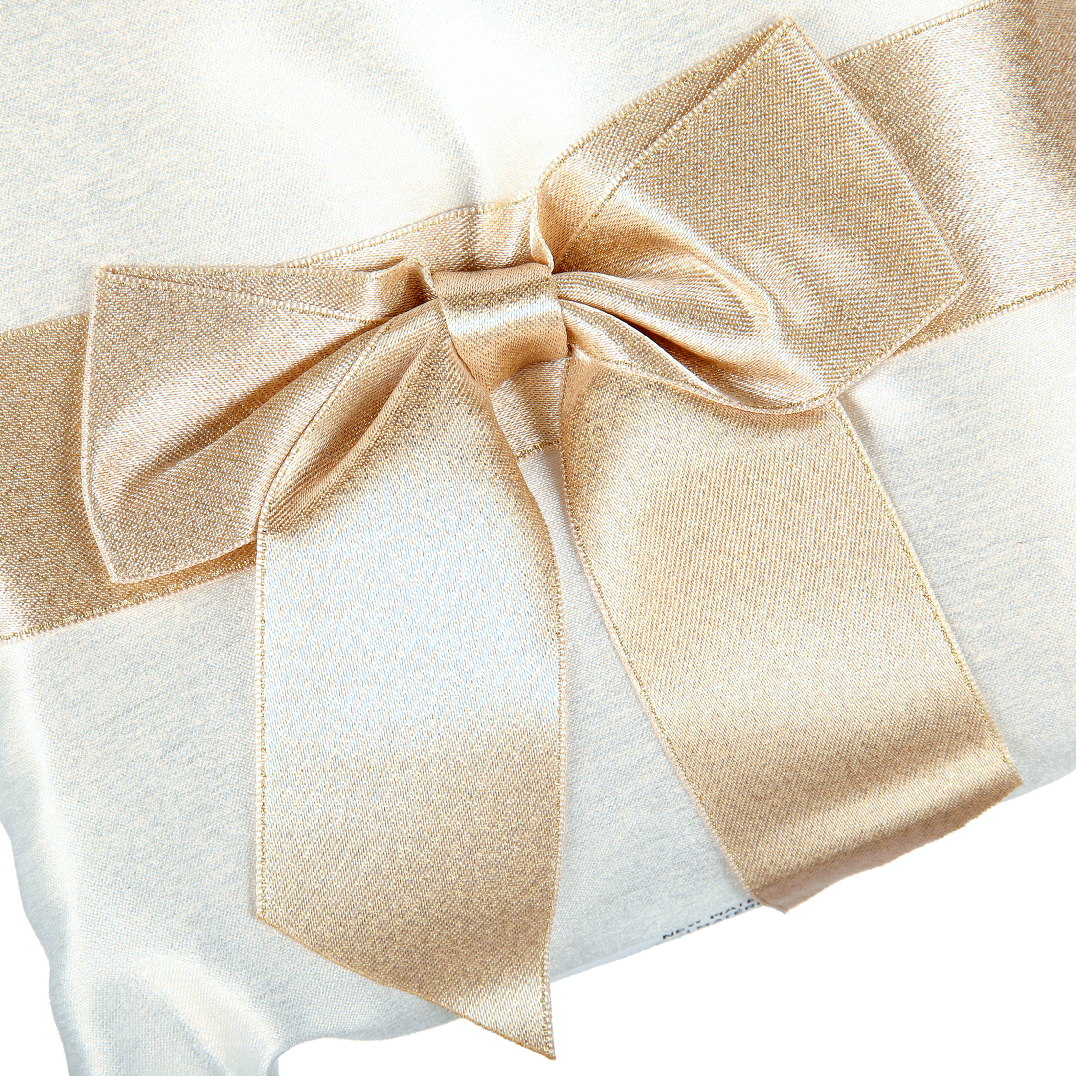 WAY TO CELEBRATE! Gold Shimmer Bow Ring Bearer Pillow 13 x 13 inch 1 Count per Pack for Wedding