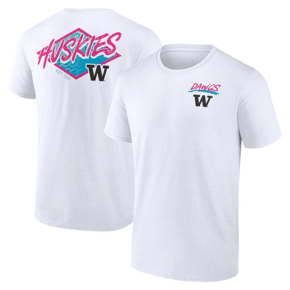 Men's White Washington Huskies Surf Break T-Shirt