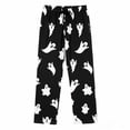 thumbnail image 2 of FASHOFT Mens Halloween Pajama Pants Funny Ghost Graphic Men Straight Leg Pajamas Bottoms Lounge Pants With Pockets Black XL, 2 of 4