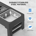 thumbnail image 2 of Els Pet 2 In 1 Elevated Feeding Station (Stainless Steel Bowl+Floating Bowl), 2 of 6