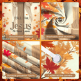 thumbnail image 5 of Decorative Cross Fall for Jesus Autumn Leaves Pumpkin Banner for Thanksgiving Church Celebration Religious Events, 5 of 9