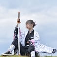 thumbnail image 2 of 74cm Devil Hunter Kochou Shinobu Cosplay espada arma Anime Ninja cuchillo madera Katana Prop, 2 of 5
