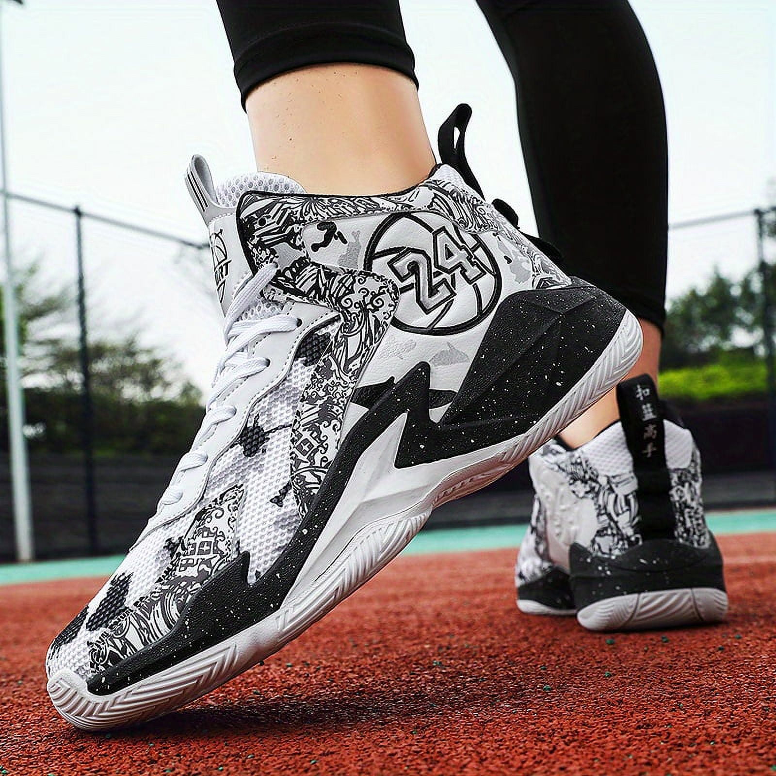 black basketball shoes high tops